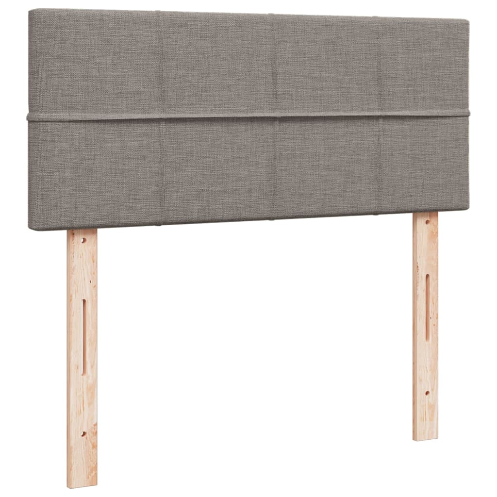 Cama boxspring c/ colchão 120x190cm tecido castanho-acinzentado