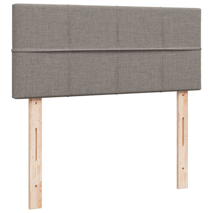 Cama boxspring c/ colchão 120x190cm tecido castanho-acinzentado