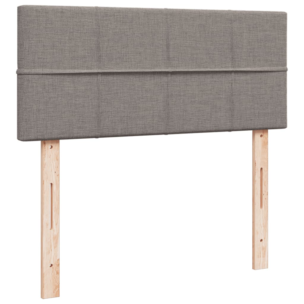 Cama boxspring c/ colchão 120x190cm tecido castanho-acinzentado