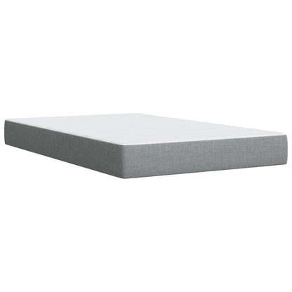 Cama boxspring com colchão 120x190 cm tecido cinzento-claro