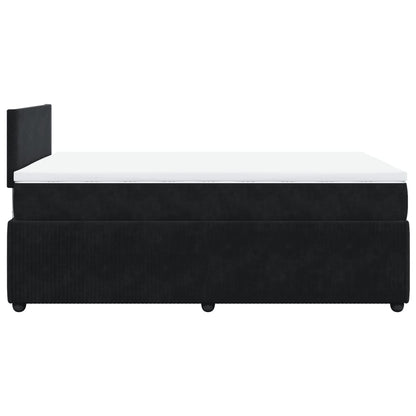 Cama boxspring com colchão 120x190 cm veludo preto