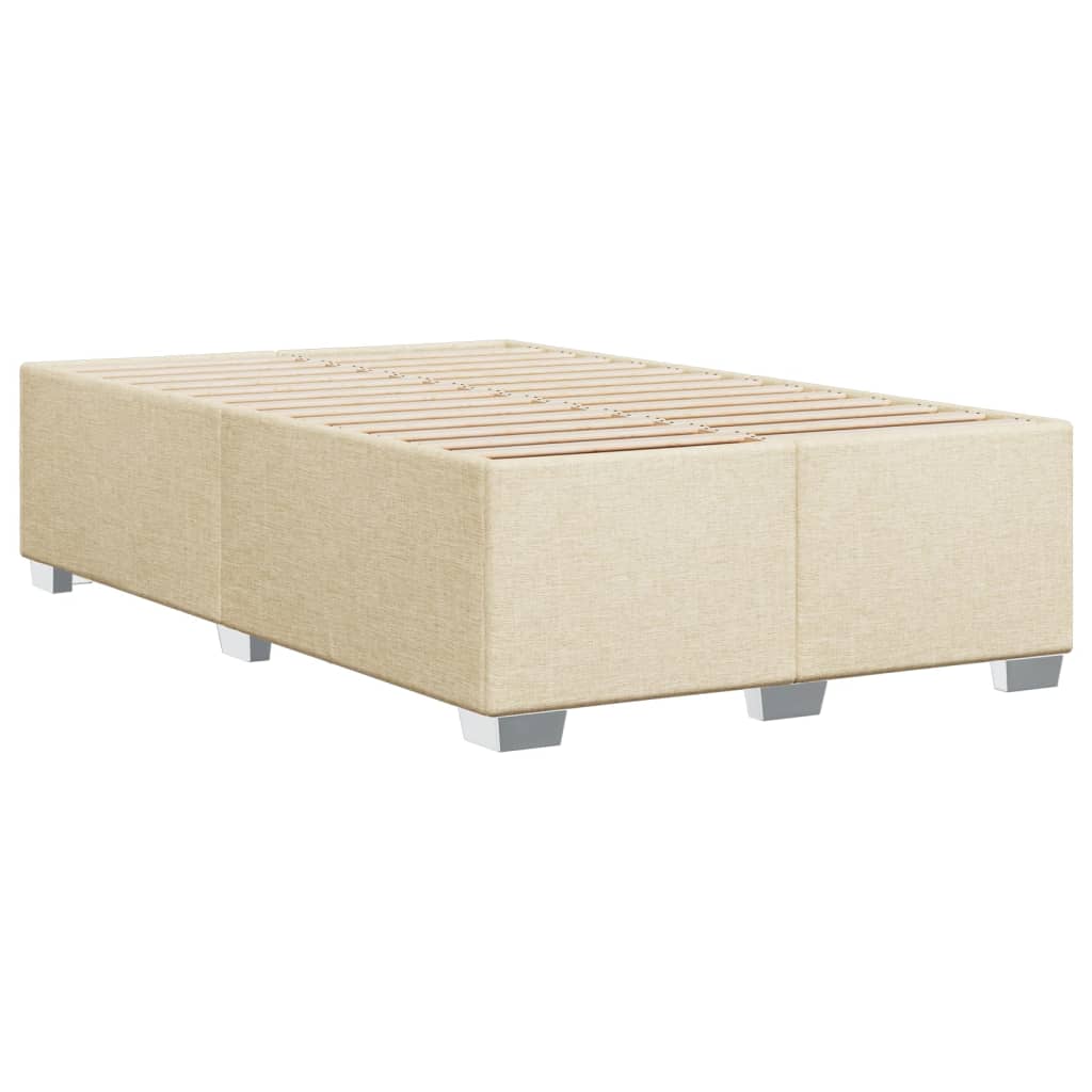 Cama boxspring com colchão 120x190 cm tecido cor creme