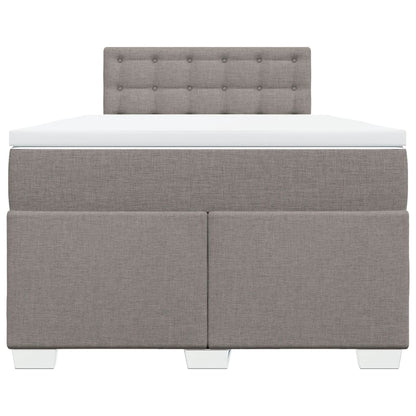 Cama boxspring c/ colchão 120x190cm tecido castanho-acinzentado