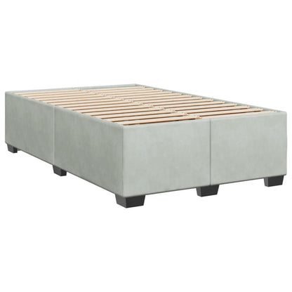 Cama boxspring com colchão 120x190 cm veludo cinzento-claro