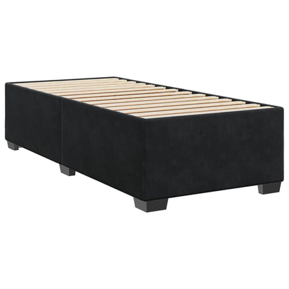 Cama box spring com colchão solteiro veludo preto