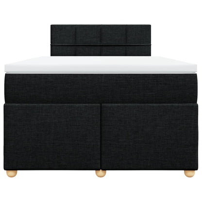 Cama boxspring com colchão 120x190 cm tecido preto