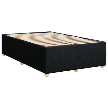 Cama boxspring com colchão 120x190 cm tecido preto