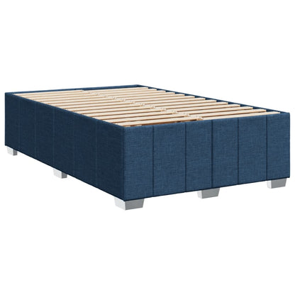 Cama boxspring com colchão 120x190 cm tecido azul