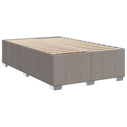 Cama boxspring c/ colchão 120x190cm tecido castanho-acinzentado