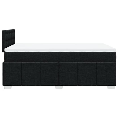 Cama boxspring com colchão 120x190 cm tecido preto