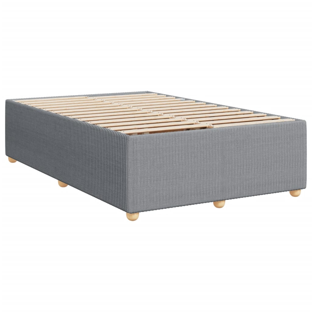 Cama boxspring com colchão 120x190 cm tecido cinzento-claro