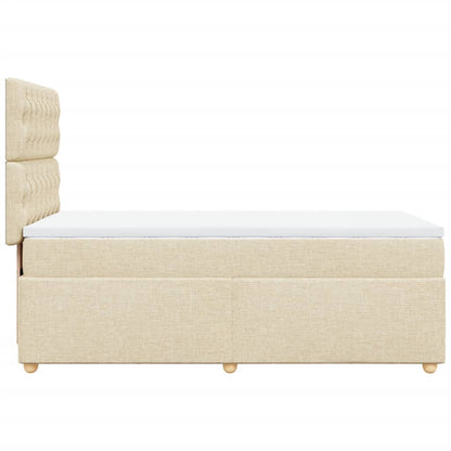 Cama com molas/colchão 90x190 cm tecido cor creme