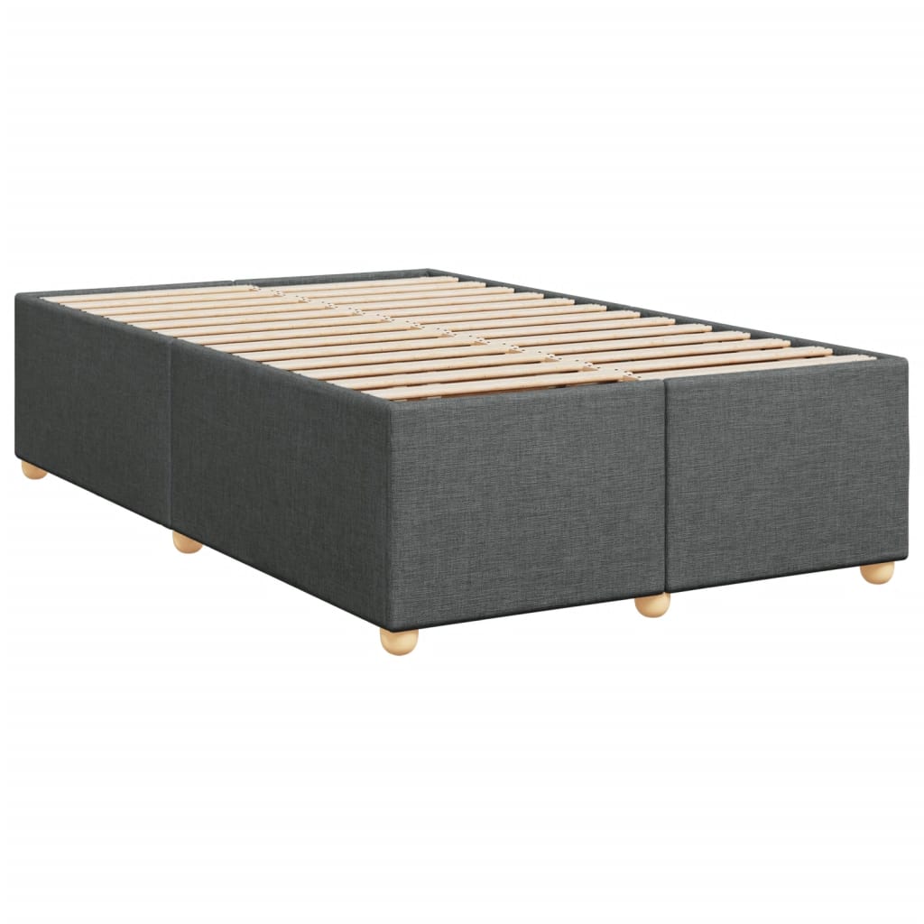 Cama boxspring com colchão 120x190 cm tecido cinzento-escuro