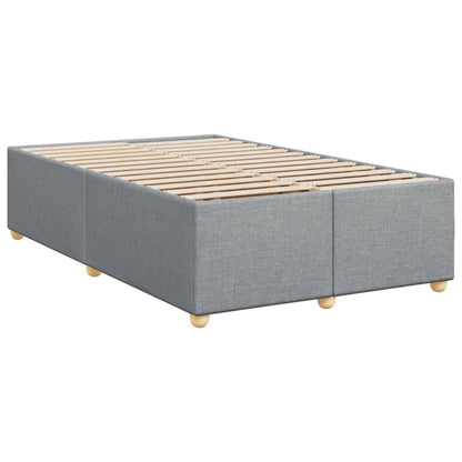 Cama boxspring com colchão 120x190 cm tecido cinzento-claro