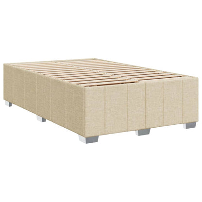 Cama boxspring com colchão 120x190 cm tecido cor creme