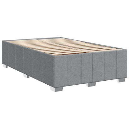 Cama boxspring com colchão 120x190 cm tecido cinzento-claro