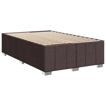 Cama boxspring com colchão 120x190 cm tecido castanho-escuro