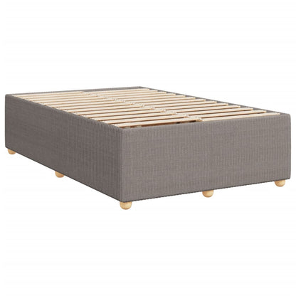 Cama boxspring c/ colchão 120x190cm tecido castanho-acinzentado