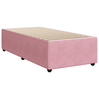 Cama com molas/colchão 90x190 cm veludo rosa