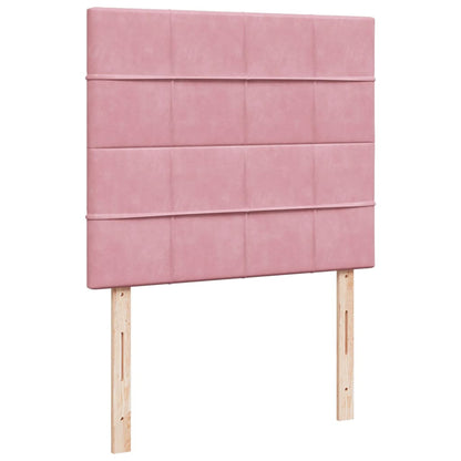 Cama boxspring com colchão 120x190 cm veludo rosa