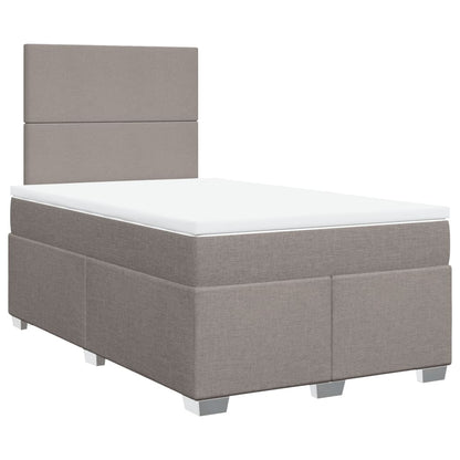 Cama boxspring c/ colchão 120x190cm tecido castanho-acinzentado