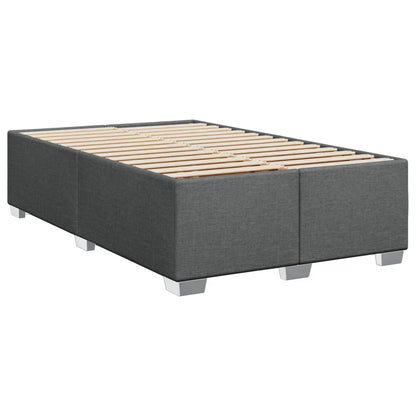 Cama boxspring com colchão 120x190 cm tecido cinzento-escuro