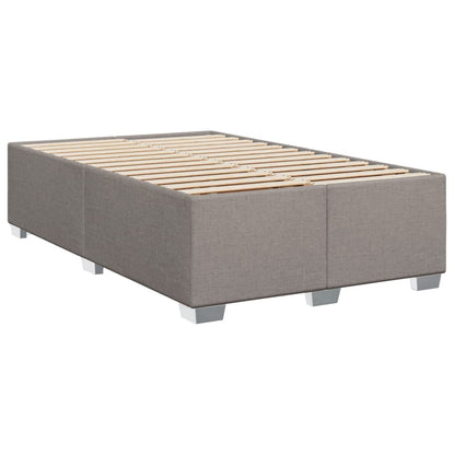 Cama boxspring c/ colchão 120x190cm tecido castanho-acinzentado