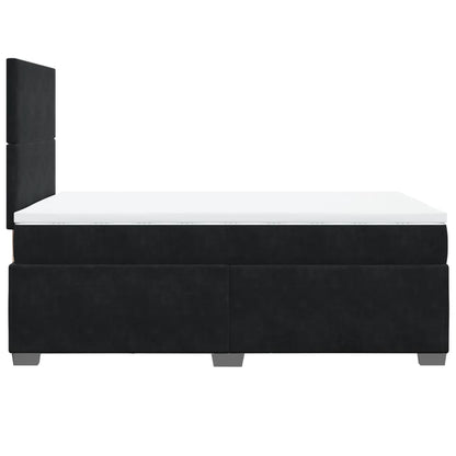 Cama boxspring com colchão 120x190 cm veludo preto