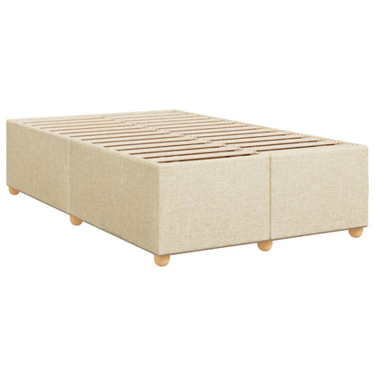 Cama boxspring com colchão 120x190 cm tecido cor creme