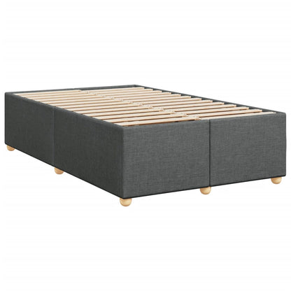 Cama boxspring com colchão 120x190 cm tecido cinzento-escuro