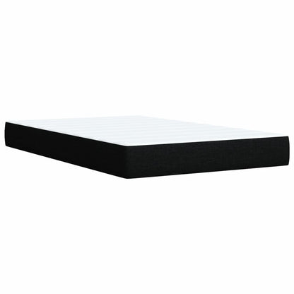 Cama boxspring com colchão 120x190 cm tecido preto