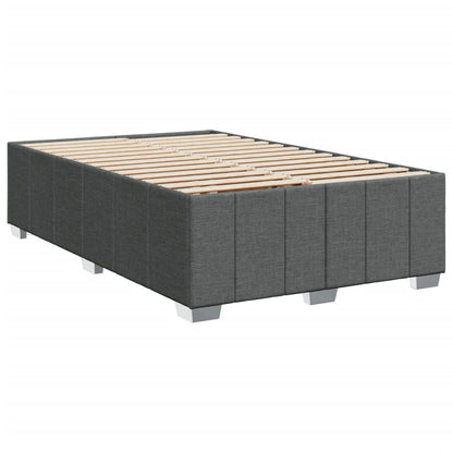 Cama boxspring com colchão 120x190 cm tecido cinzento-escuro