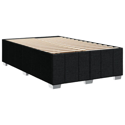 Cama boxspring com colchão 120x190 cm tecido preto