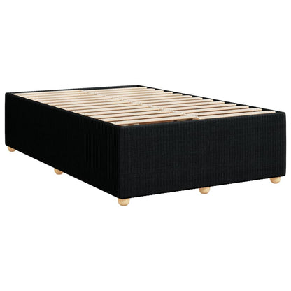 Cama boxspring com colchão 120x190 cm tecido preto