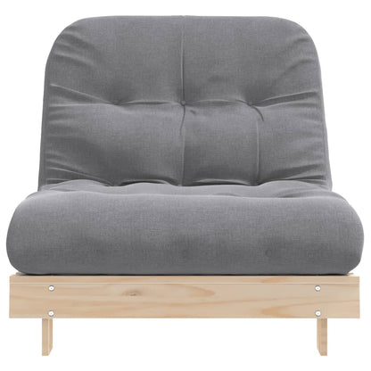 Sofá-cama futon com colchão 80x206x11 cm madeira pinho maciça