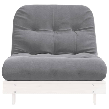 Sofá-cama futon com colchão 80x206x11 cm pinho maciço branco