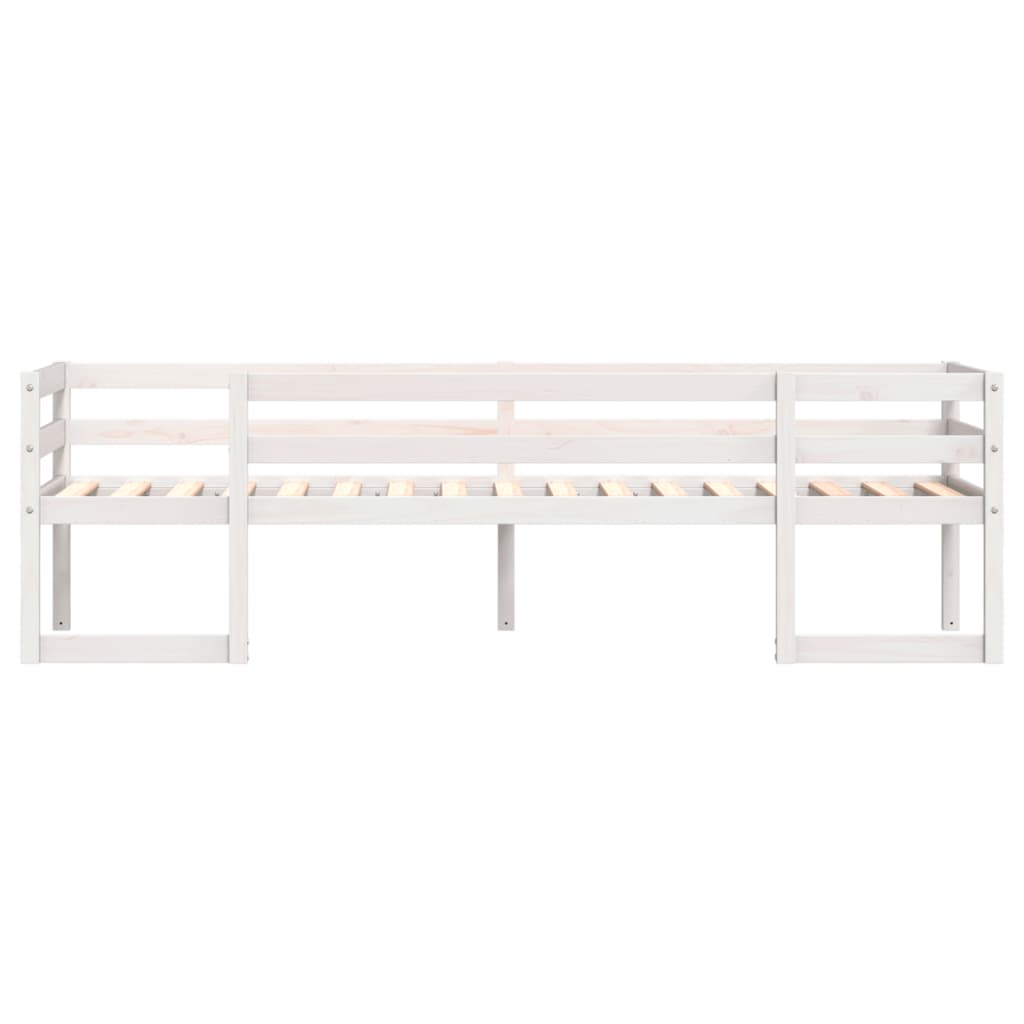 Estrutura de cama infantil 80x200 cm pinho maciço branco