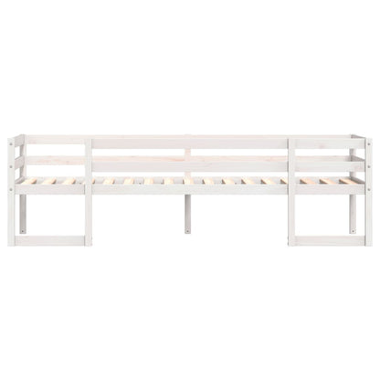 Estrutura de cama infantil 80x200 cm pinho maciço branco