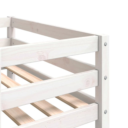 Estrutura de cama infantil 80x200 cm pinho maciço branco