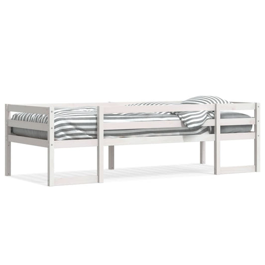 Estrutura de cama infantil 80x200 cm pinho maciço branco