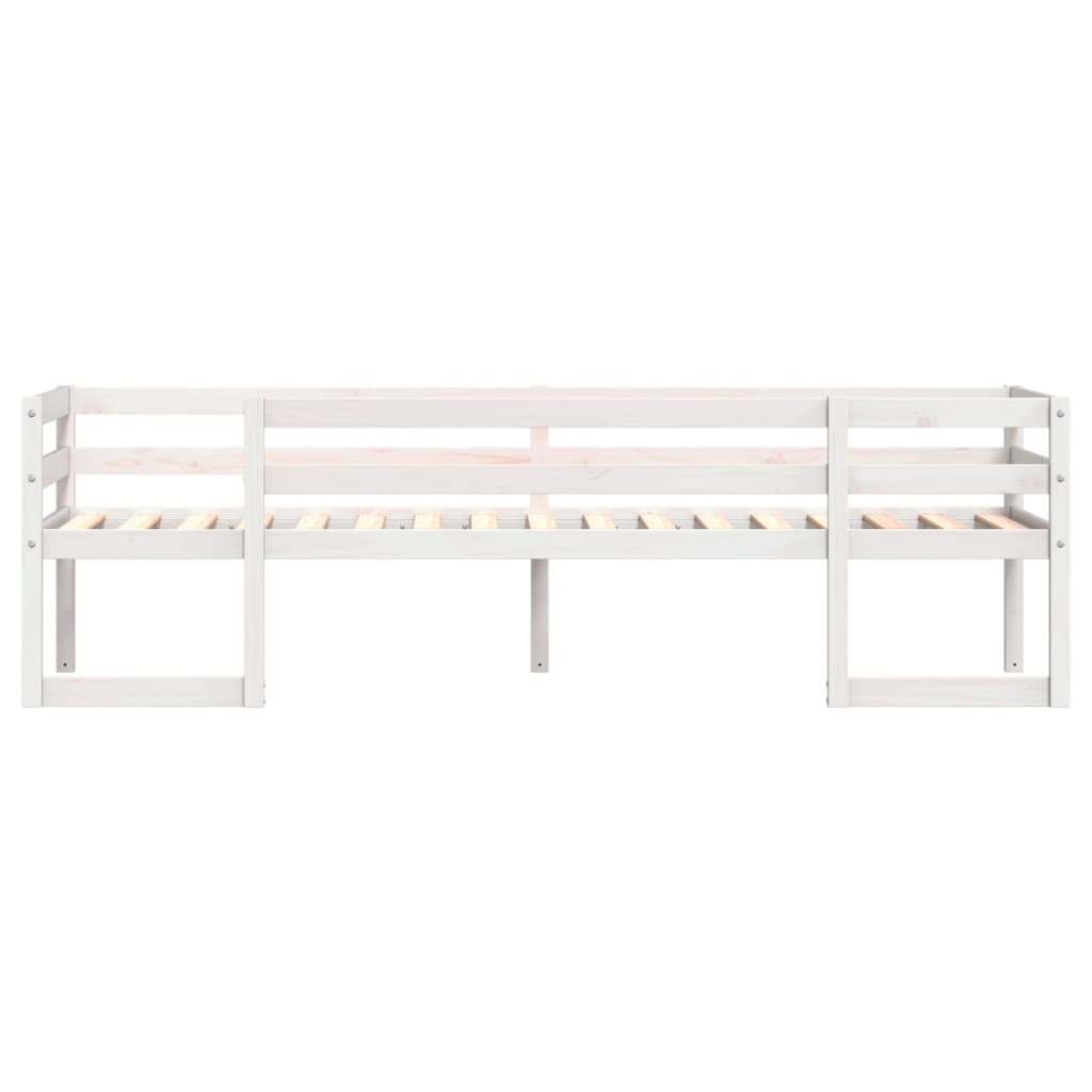 Estrutura de cama infantil 90x200 cm pinho maciço branco