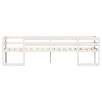 Estrutura de cama infantil 90x200 cm pinho maciço branco