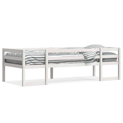 Estrutura de cama infantil 90x190 cm pinho maciço branco