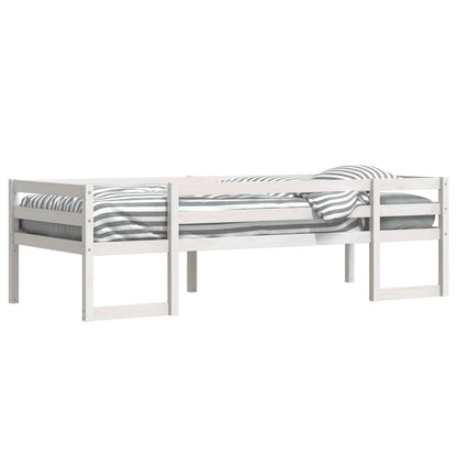 Estrutura de cama infantil 75x190 cm pinho maciço branco