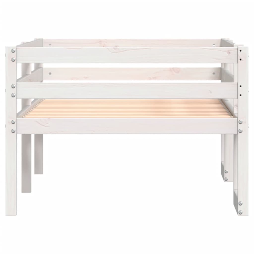 Estrutura de cama infantil 75x190 cm pinho maciço branco