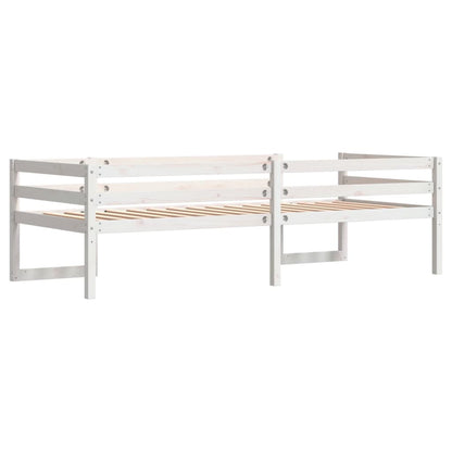 Estrutura de cama infantil 75x190 cm pinho maciço branco