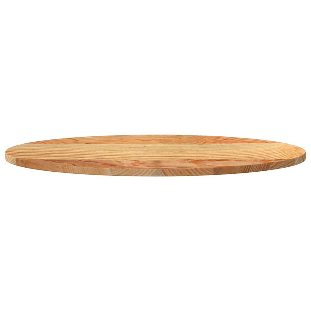 Tampo de mesa 80x40x2 cm carvalho maciça oval castanho-claro