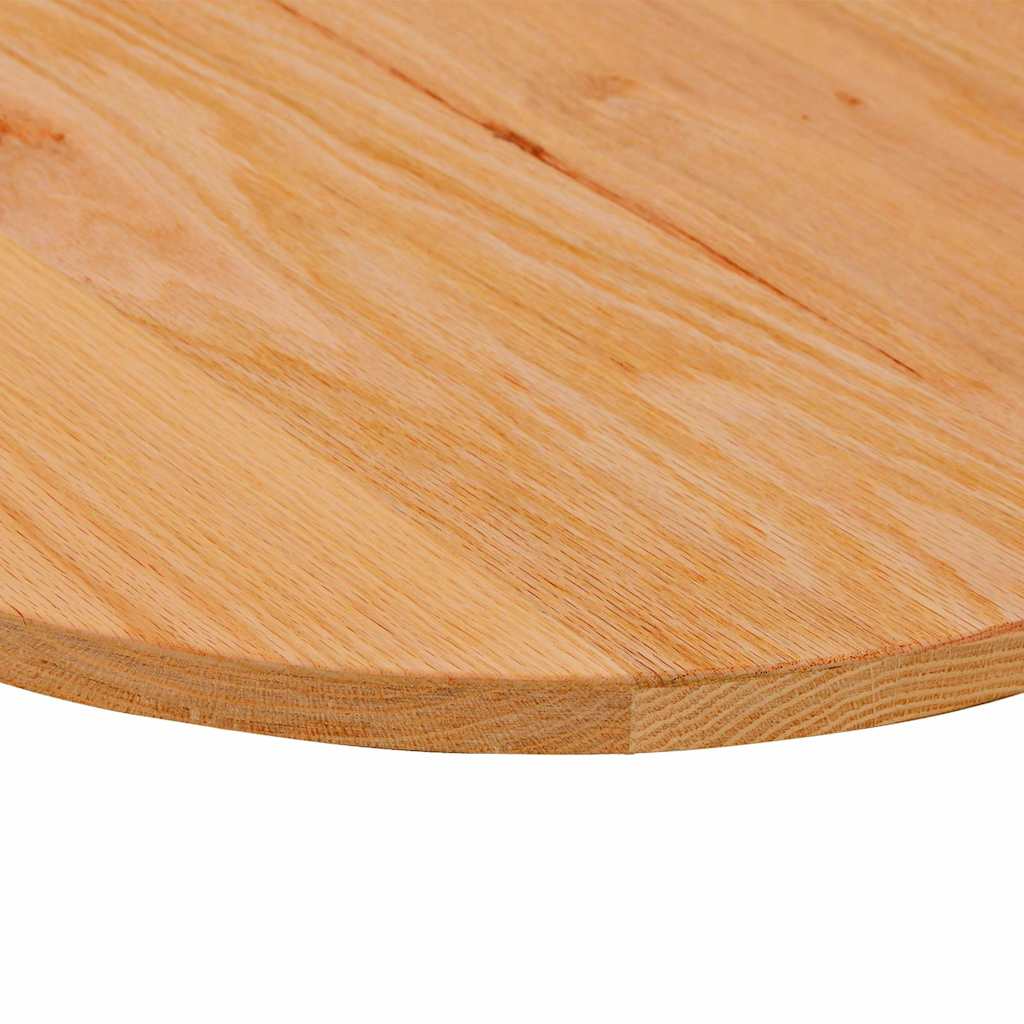 Tampo de mesa 80x40x2 cm carvalho maciça oval castanho-claro