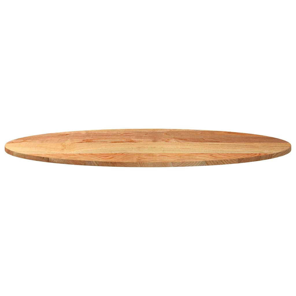 Tampo de mesa 120x60x2 cm carvalho maciça oval castanho-claro