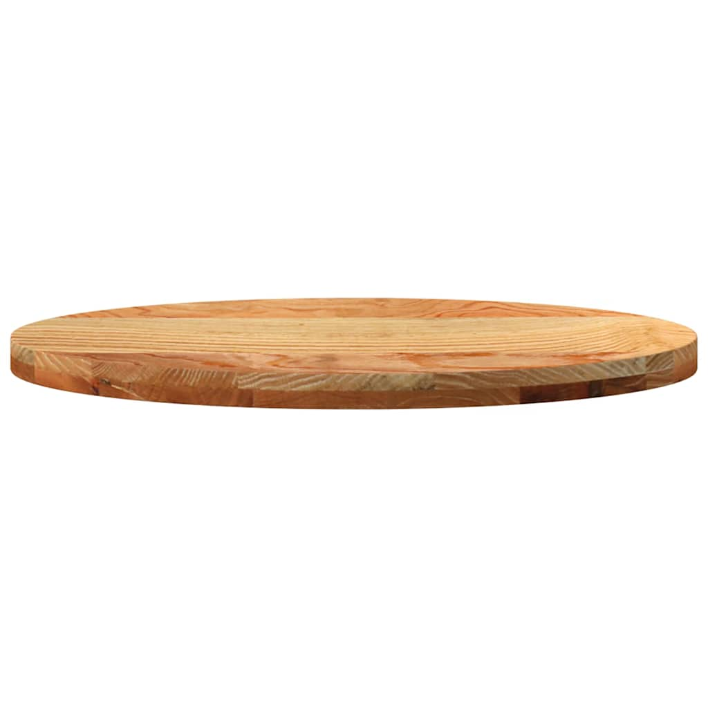 Tampo de mesa 80x40x4 cm carvalho maciça oval castanho-claro